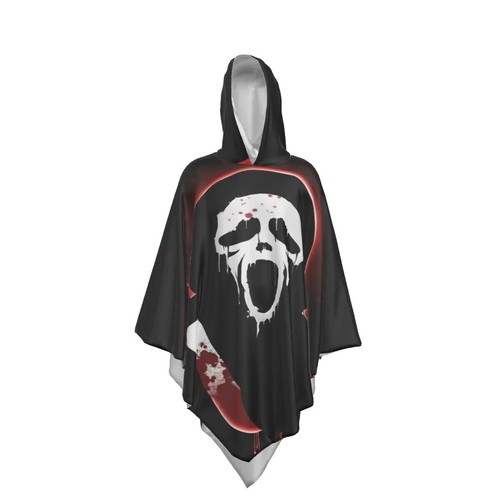 Unisex Umhang Halloween Kostüm Schrei Film Medium schwarz - Bild 3 von 4