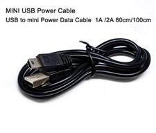 MINI USB Power Cable USB to mini Power Data Cable 1A /2A 80cm/100cm