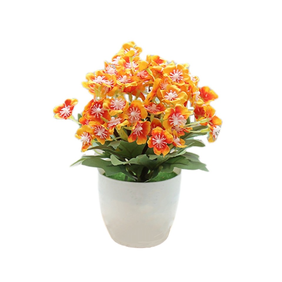 Fiori Artificiali In Vaso Bianchi - Pianta Finta Realistica Per Decorazione Interni, Camera, Ufficio