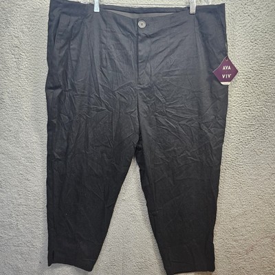 NWT Ava + Viv Woman Size 22W Black Pants