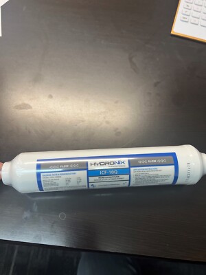 Inline RO Post Fridge Ice Coconut GAC Water Filter 2000 Gal, 1/4'' Quick Connect