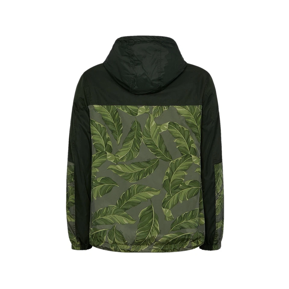 Chaqueta con Capucha Coach Para Hombre Reversible Estampado Hawaiano (Mediana, Verde) $398 Foto 3 de 3