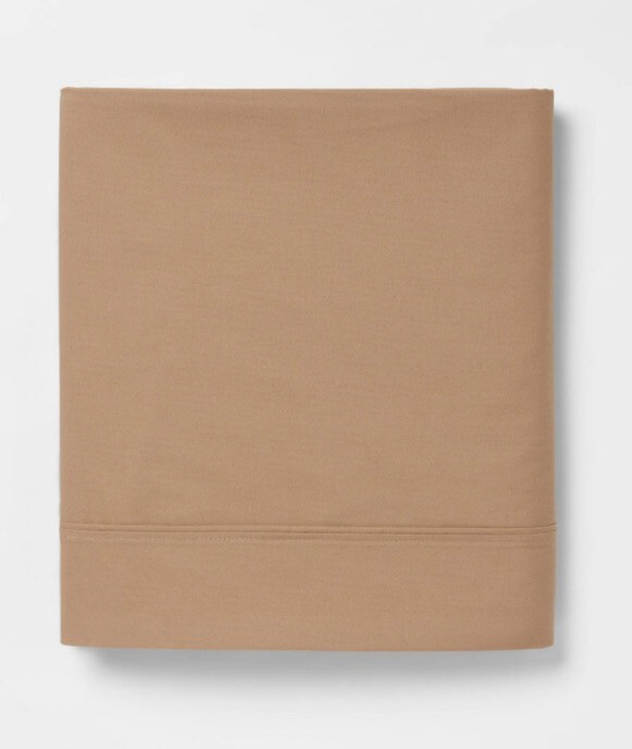 Threshold 300 Thread Count Ultra Soft Flat Sheet, King, Brown eBay