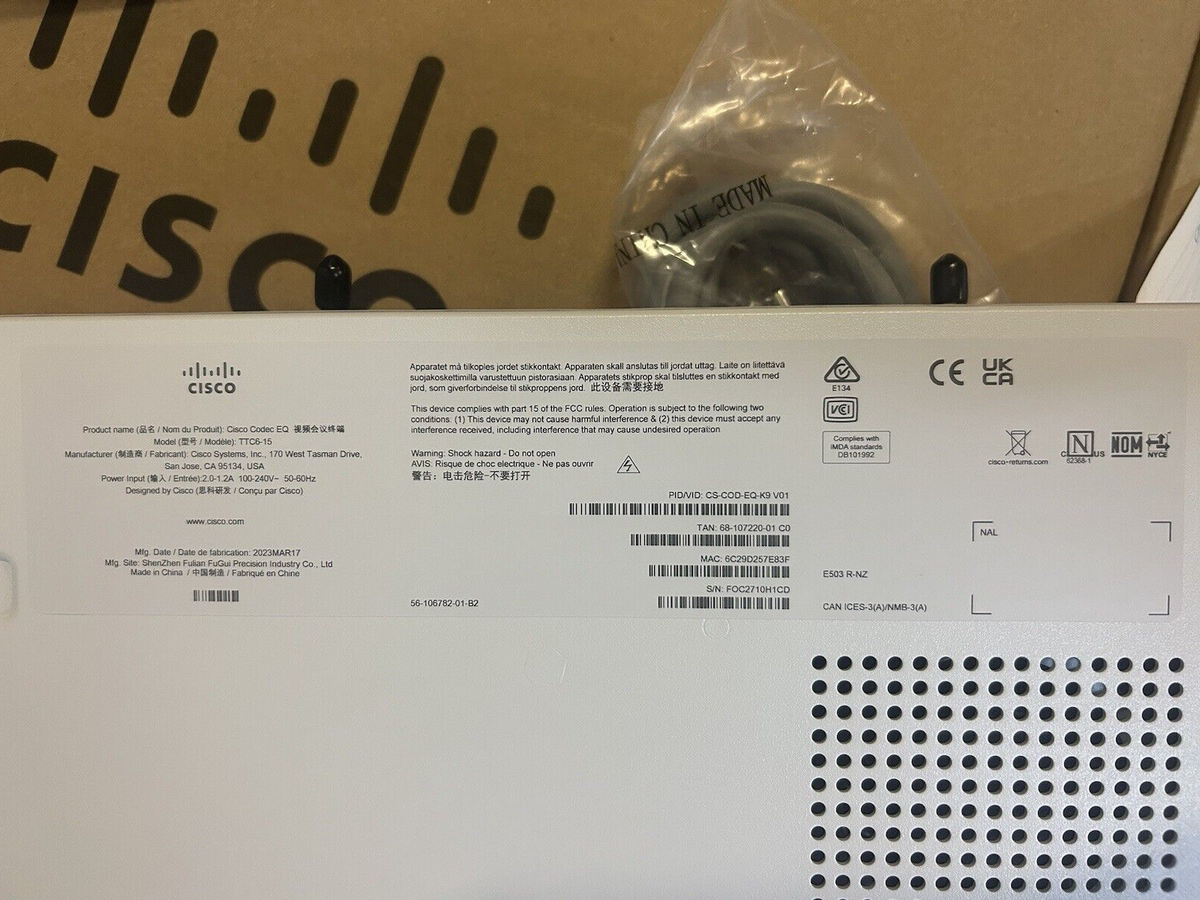 Cisco CS-KIT-EQ-K9 WEBEX With Multisite. SmartNet New, Open Box | eBay