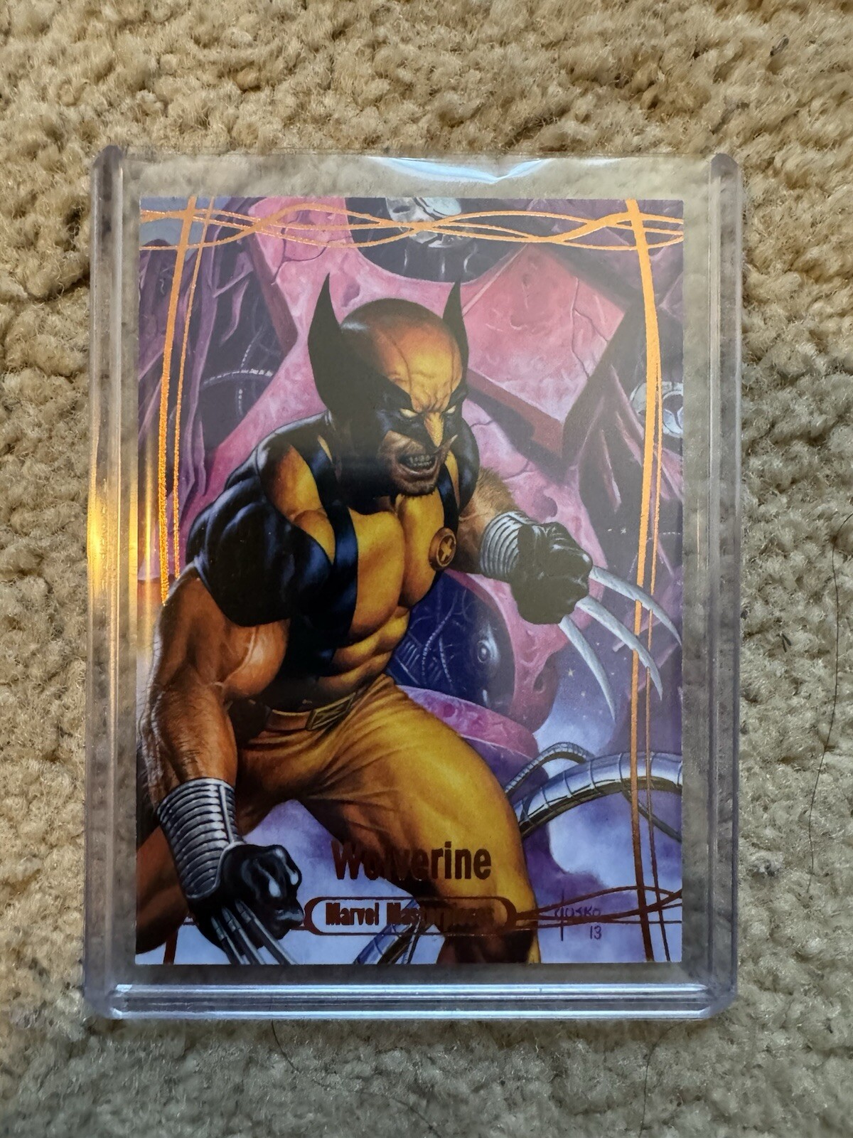 2016 Marvel Masterpieces WOLVERINE (66/99) TIER 4 LEGENDARY ORANGE CARD #89 - NM