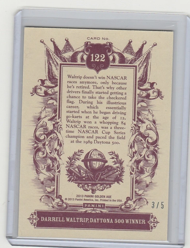 DARRELL WALTRIP DAYTONA 500 WINNER 2013 PANINI NATIONAL SERIAL #'D 3/5! - Image 2 of 2