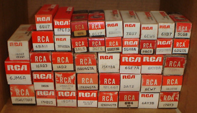 Lot 42 NOS RCA Electron Vacuum Tubes 6JM6A 17HB25 6HB7 5CG8 7AU7 3AT2 6EW7 6GX7