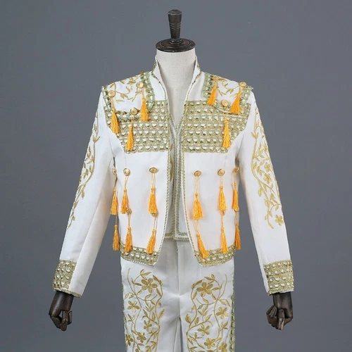 Mens Spanish Bullfighter Matador Outfit Fermin Suit Jacket Pant Cosplay Costume - Bild 5 von 40