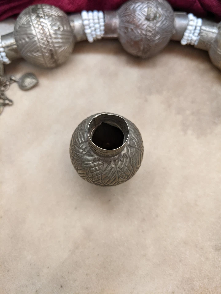 Gran abalorio de pelo Baluch tribal antiguo de Baluchistán adorno étnico (#12909) Foto 2 de 4