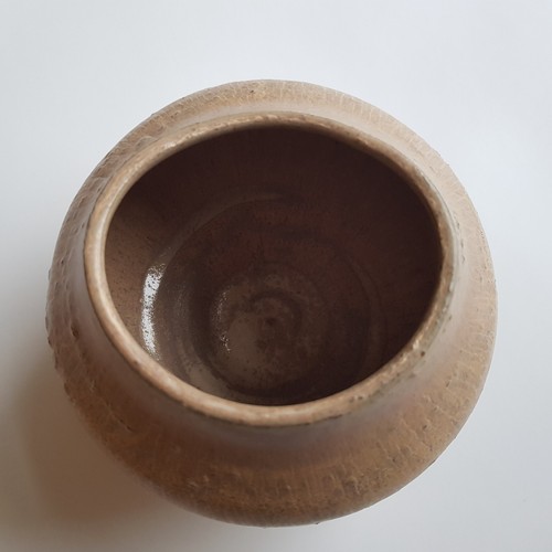 Japanese earthenware ceramic pottery art glaze bowl hand painted vintage Japan - Picture 3 of 15