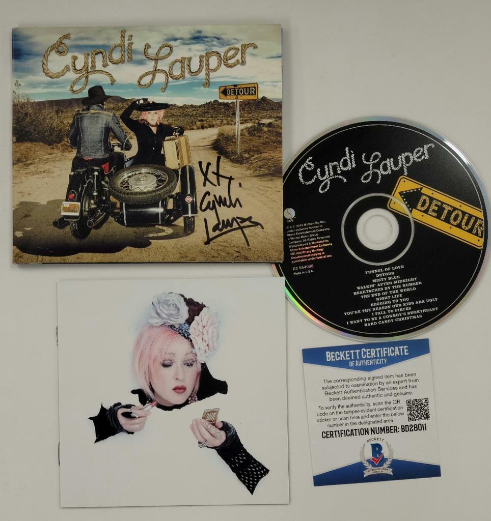 Cyndi Lauper signed Detour CD Cover Autograph ~ Beckett BAS COA | eBay