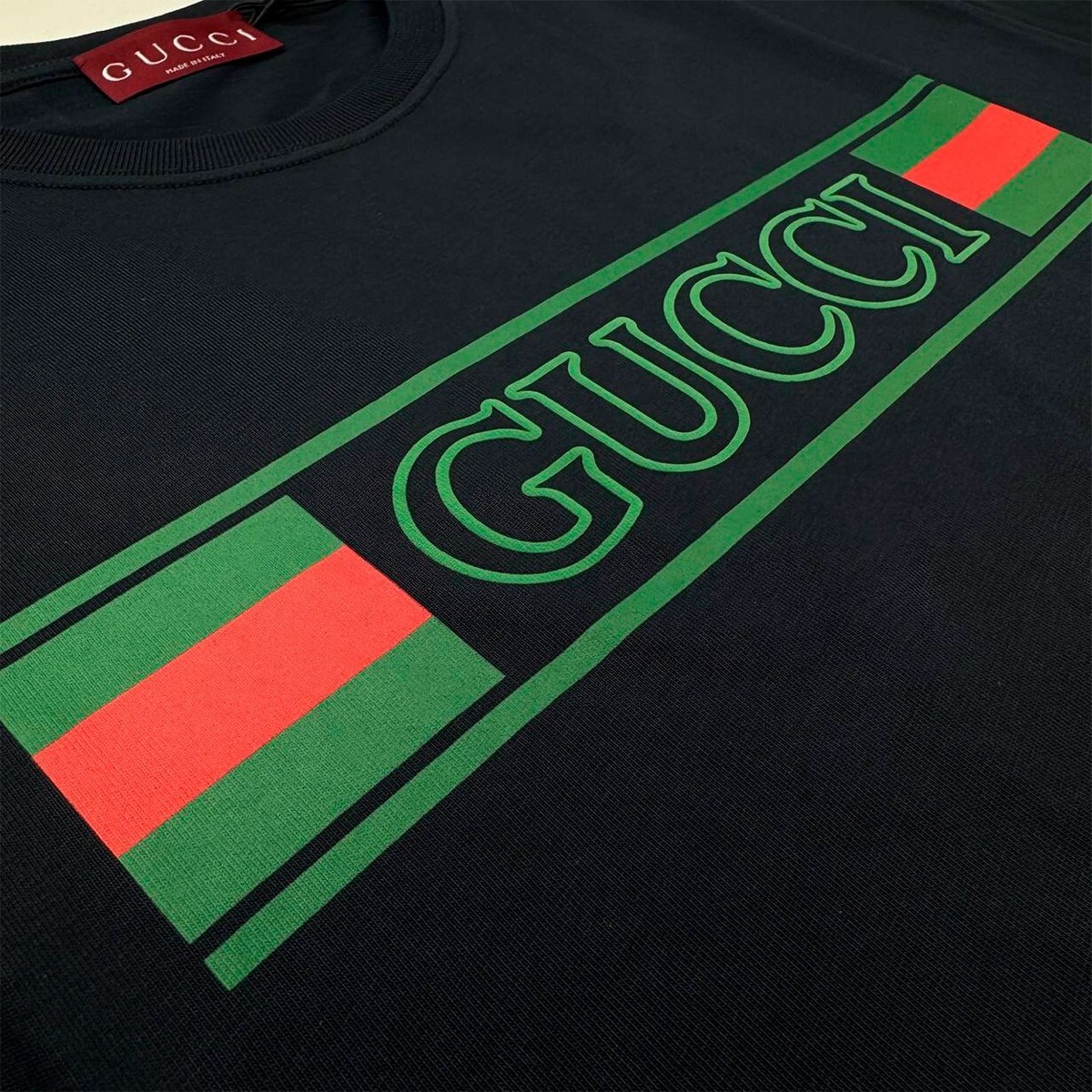GUCCI Men's Logo Print Cotton T-Shirt Short Sleeve Size M | eBay