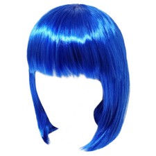 Economy Blue Bob Wig  ADULT TEEN HALLOWEEN SHORT BOB COSTUME COSPLAY PARTY WIG