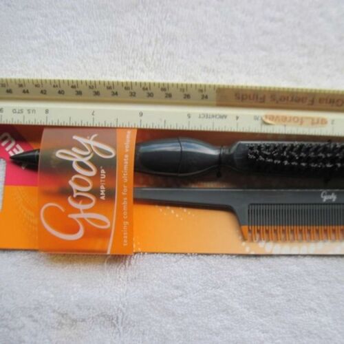 2 Goody Teasing Combs Ultimate Volume Amp It Up Tease Lift Hair Comb Brush Pick - Picture 3 of 8
