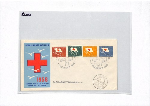 DUTCH ANTILLES FDC RED CROSS 1958 Curacao Willemstad {samwells-covers}RC106 - Picture 3 of 8
