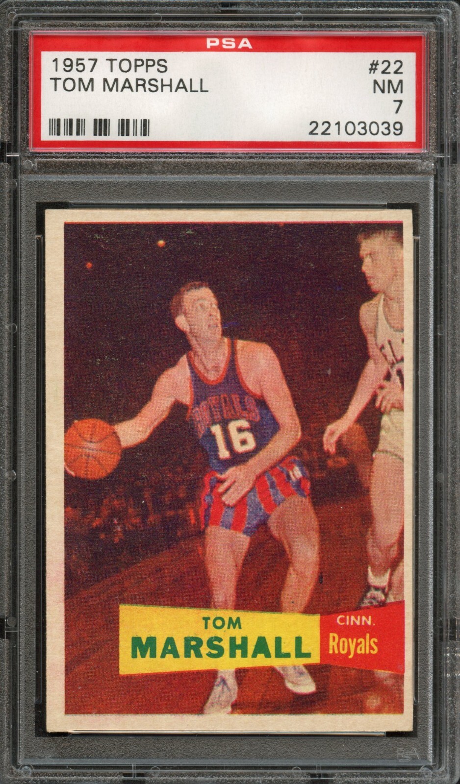 BK - 1957 Topps - Tom Marshall - #22 - PSA 7 - NM