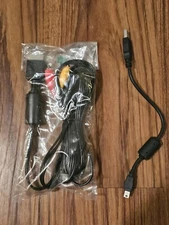 Official RcA Sony PS1 PS2 PS3 Audio Video A/V Cable Cord + Control Charger Cord