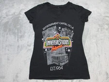 Universal Studios Hollywood Los Angeles Shirt Womens Medium Black White Ladies