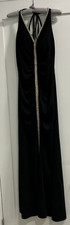 Vintage Mon Cheri Evenings Black Formal Gown with Sequins/Rhinestones Size 8