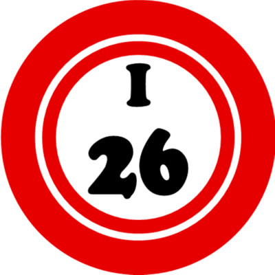 I 26 I26 Bingo Ball - 10 Pack Circle Stickers 3'' x 3'' - Hobby Number Board Lucky