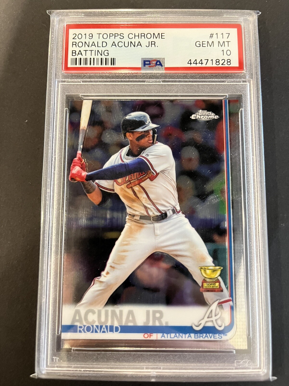 2019 Topps Chrome Ronald Acuna Jr. #117 PSA 10 Gem Mint Rookie Cup