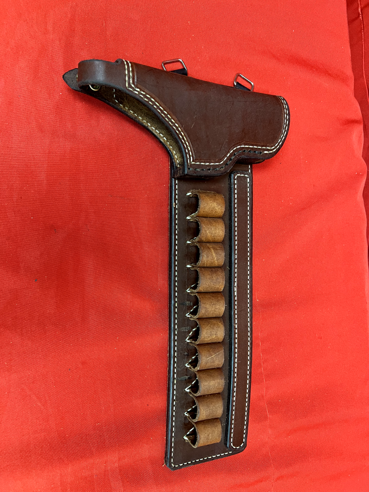 Leather Belt Holster for Glock, Holds 10 12ga Shells-image