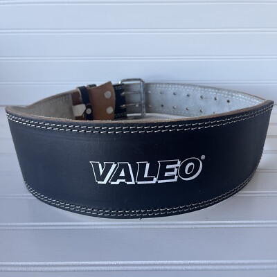 Valeo 4'' Padded Weight Lifting Belt Leather Size Medium