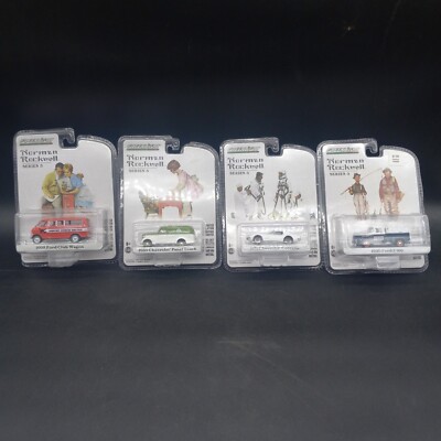 Greenlight Norman Rockwell Series 3 Lot Of Of 4 Corvette F-100 Club Wagon Panel