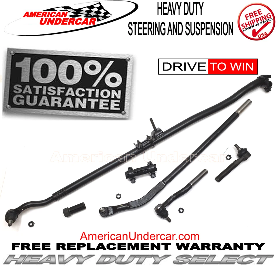 Kit de dirección de manguito de barra de amarre de enlace de arrastre de alta resistencia para Jeep Wrangler 2007-2017 Foto 2 de 4