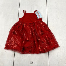 Cat  Jack Red Tulle Sleeveless Fit  Flare Dress Girls Size 18 Months NEW