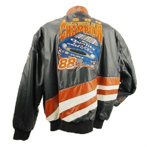 1999 CHAMPION NASCAR WINSTON CUP RACING LEATHER BOMBER JACKET CAMP