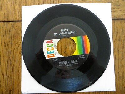 Warner Mack   Leave My Dream Alone - 1969 - Decca 732473 7'' Single VG/Generic