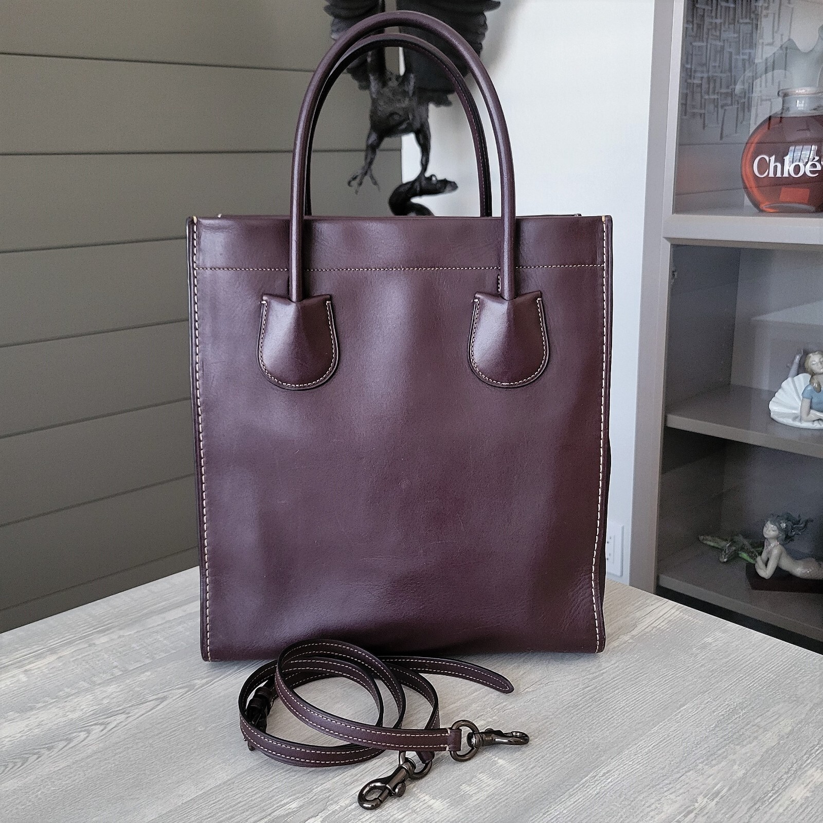 Coach Cashin Carry Tote Large 1941 Glovetanned Leather Oxblood 