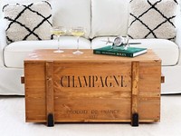 Truhe Couchtisch Holz Massiv Wohnzimmertisch Truhentisch Vintage Beistelltisch