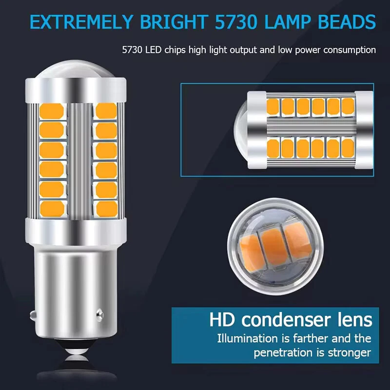 380 1157 Led Brake Light Bulbs Upgrade Xenon Bay15d P21/5w Stop Tail Light Bulbs - Image 4 of 4