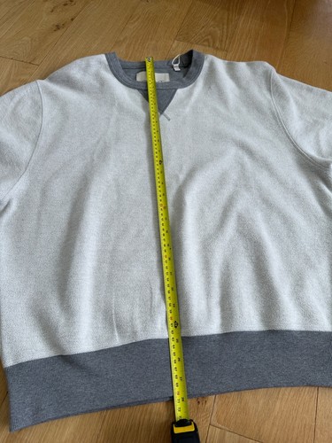GANT Reversed Crew Neck Jumper Sweater Grey M Medium Melange 25" Fits L Large - Picture 3 of 8