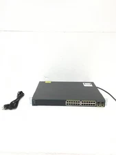 CISCO Catalyst 2960 Series Poe-24 WS-C2960-24PC-L Rackmount Network Switch WORKS