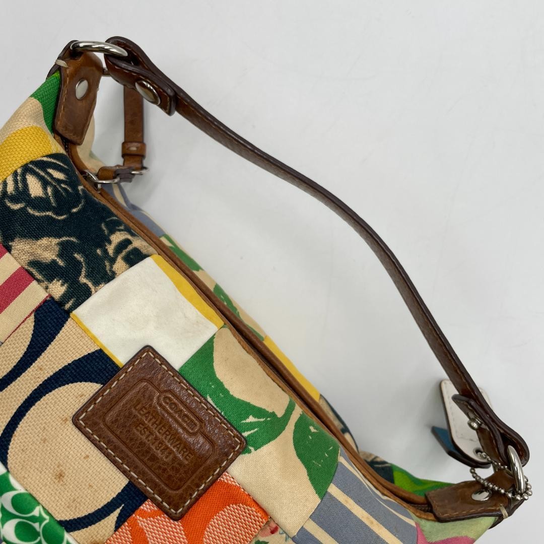 Coach Patchwork Multicolor Canvas Shoulder Bag Sm… - image 22