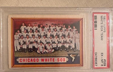 1957 Topps Baseball #329 Team  Chicago White Sox Scarce Series  PSA 6  EX-MT