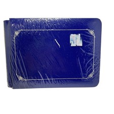 Creative Memories 5x7 Scrapbook Album Saphire Blue White Pages Silver Foil