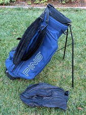 Ping Hoofer 2 Lightweight 4-Way Blue Stand Bag with Dual Harness  Rain Hood