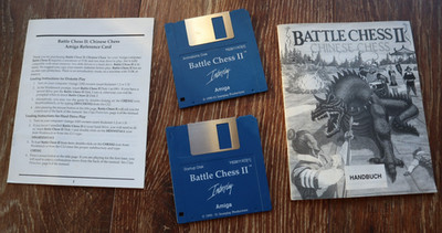 Battle Chess II Chinese Chess Amiga floppy disk set with manuals