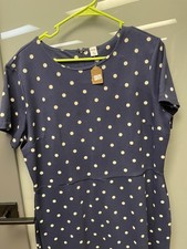 Old Navy Women's Navy Blue Polka Dot Dress - Size XL