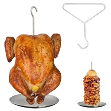 Upgraded Turkey Deep Fryer Stand Accessories Kit and Vertical Skewer, Thanksg...