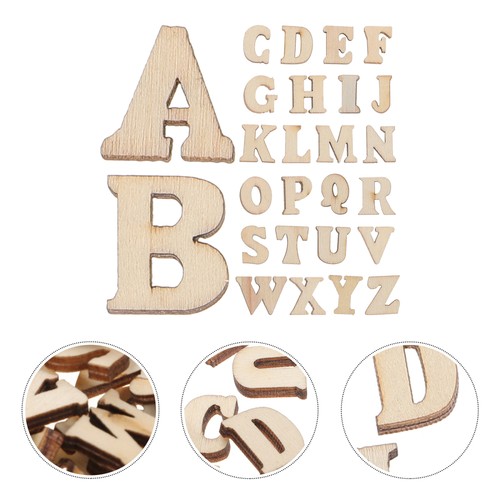 100pcs wooden alphabet letters small wooden letters for crafts wooden alphabet