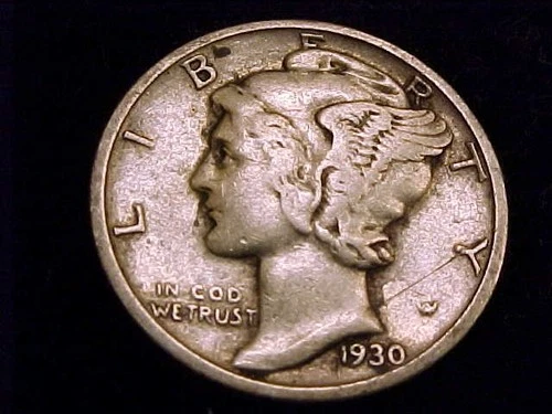New Listing1930-S  Mercury Dime, Fine Grade.