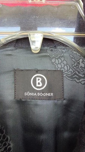 Women Bogner Blazer Navy Linen Silk 38 / M / 46