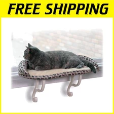 K&H Bolster Kitty Sill Cat Window Perch Bed - Tan