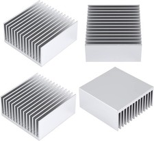 4-Pack 50mm Aluminum Heatsinks, 50x50x20mm Heat Sink Kit for GPU CPU LED Chipset