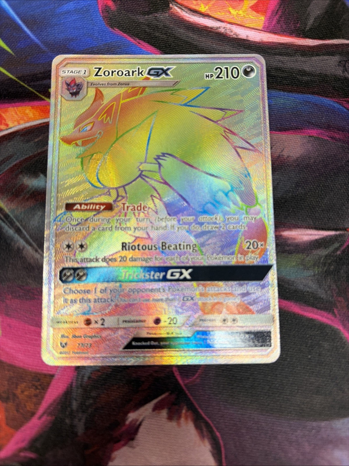 Zoroark GX 77a/73 Shining Legends Full Art Secret Rare Mint Condition